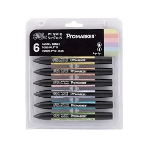 Winsor & Newton Маркер Promarker 6 пастелни цвята