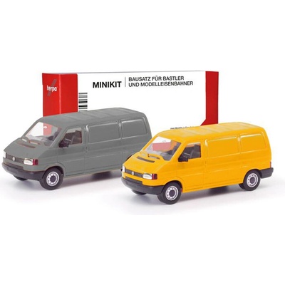 Herpa Sada 2ks: Volkswagen T4 Bus šedá / žlutá Minikit stavebnice 1:87
