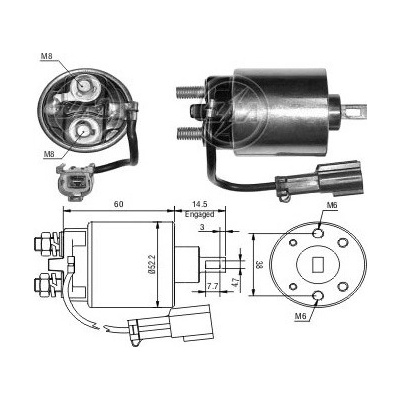 Spínač startéru S114-520A Hitachi 2114-67605