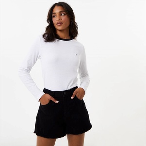 Jack Wills Тениска Jack Wills Jack Trinkey Long Sleeve Ringer T-Shirt - White