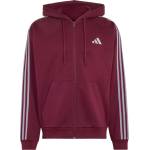 Adidas Мъжки суичър adidas Essentials 3-Stripes Fleece Full-Zip Hoodie - Team Maroon 2 / Slate (017-4665-0311)