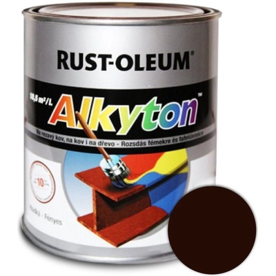 ALKYTON hnedá čokoládová 8017, lesklá vrchná a základná 750ml