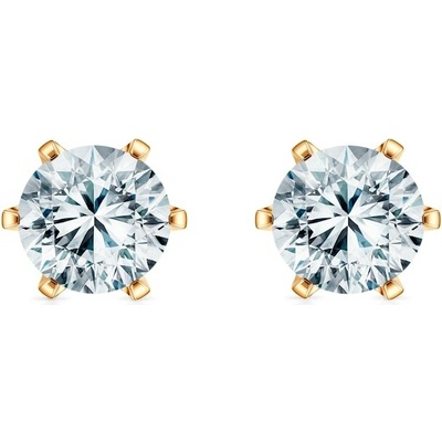 SAVICKI Náušnice The Journey: žlté zlato, laboratórne diamanty TJ-K01-BR-035-LAB-Z