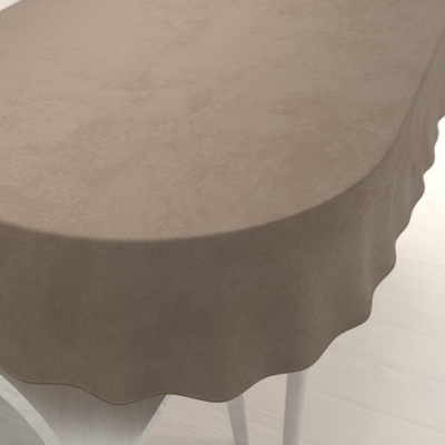 Biante Zamatový oválny obrus Velvet Prémium SVP-005 Svetlo hnedý 140x200cm