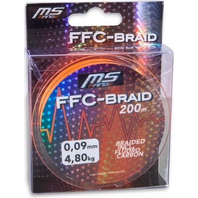 MS Range šňůra FFC-Braid oranžová 200m 0,09mm