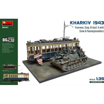 Miniart Kharkiv 1943: Tram & Stug. III Ausf. G w/Crew. Big Set 1:35