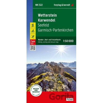 Wetterstein - Karwendel 1:50 000 / turistická, cyklistická a rekreační mapa - Freytag Berndt