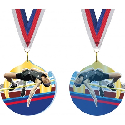 Akrylátová medaile Skok do výšky Zlatá – Zboží Mobilmania