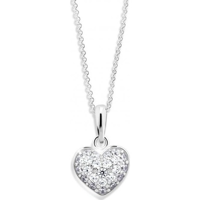 Cutie Jewellery Zlatý prívesok v tvare srdca so zirkónmi Z6307 2409 40 10 X 2
