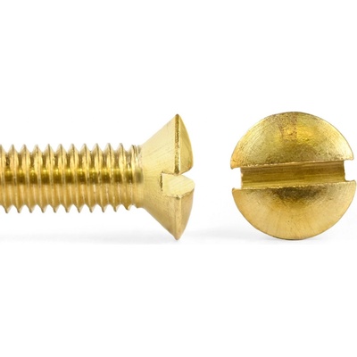 Šroub čočková hlava drážka mosaz, DIN 964 - M5x16 – Zbozi.Blesk.cz