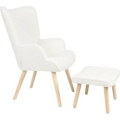 Autronic Paris II + taburet masiv látka bílá