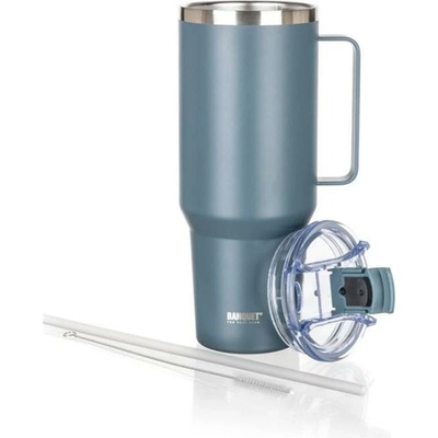 Banquet Termohrnček nerezový s uchom TWAIN 1200 ml tmavo šedý