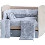 Dizain Бебешки спален комплект Дуо Сиви Звезди Ластик Цип Comfort Line