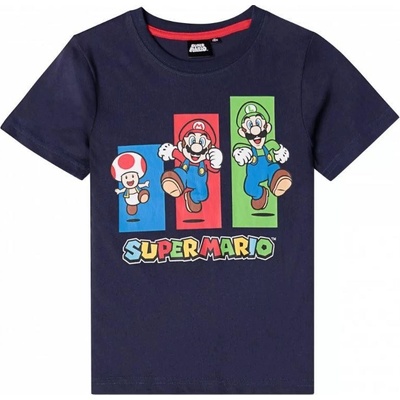 tričko super mario 80e tm. modrá