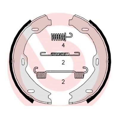 Sada brzd. čeľustí parkov. brzdy BREMBO S 50 518