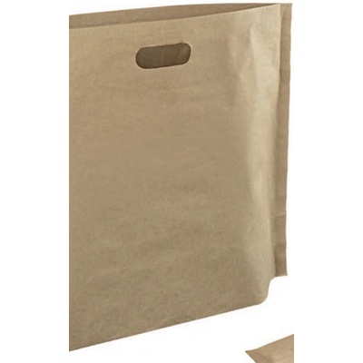 FLEXOBAL Taška papierová s prehmatom LUX, Hnědá, Rozměr: 25x25x6cm