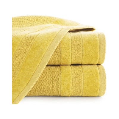 Mybesthome Bavlněný froté ručník s proužky LINNA 50 x 90 cm, mustard/hořčicová, 500 g
