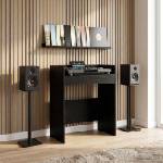 vidaXL DJ маса Черен дъб 82 x 45 x 102 см Инженерна дървесина (8006749)