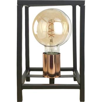 Onli - Настолна лампа FLOKI 1xE27/15W/230V 20 cm черен/меден (OL0521)