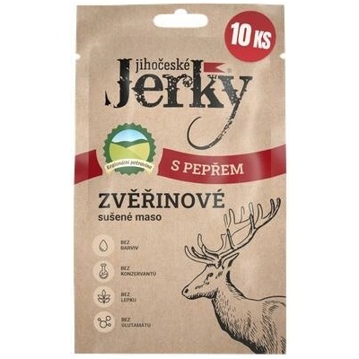 Juhočeské Jerky Zverinové s korením 10 x 20 g