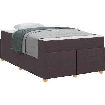 zahrada-XL 3399352 Rám postele s matrací Tmavě hnědá textil