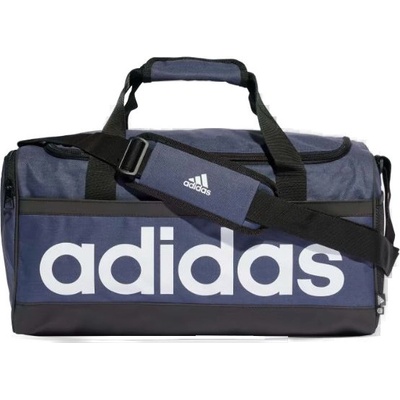 adidas Linear Duffel M SHANAV/black/white Modrá 39L