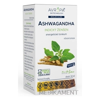 AVROPA Ashwagandha bylinné kvapky 50 ml