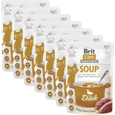 Brit Care Котешка супа с патица 7 x 75 г