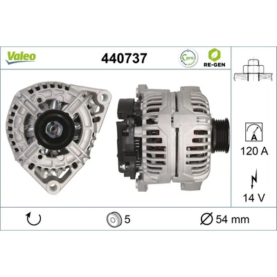 VALEO Alternátor VALEO RE-GEN REMANUFACTURED VA 440737