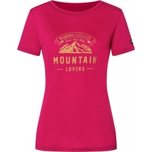 super.natural MOUNTAIN HEART LOVERS TEE Sangria/Gold Flake