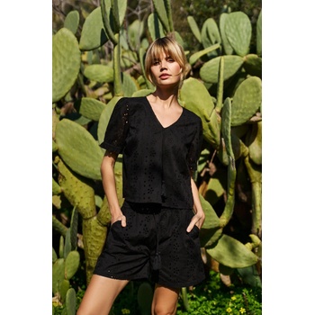 Moodo Черна дамска риза мадейра Moodo | Cheren | ЖЕНИ | XS