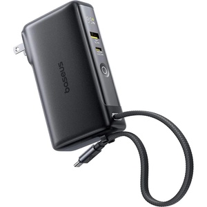 Baseus Външна батерия Nomos NT11 Omni (P10078807123-00) - Baseus - с USB-C кабел, 10000mAh, 67W, дисплей - Космическо черно