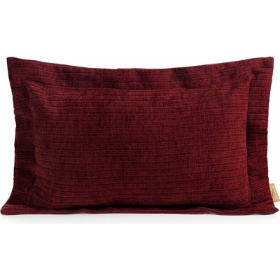 Takoy Obliečka na vankúš 40x60 cm z ženilkovej látky bordová s viditeľnou ozdobnou väzbou Eva Minge Elegante-HF-476295 | 30 x 50 cm