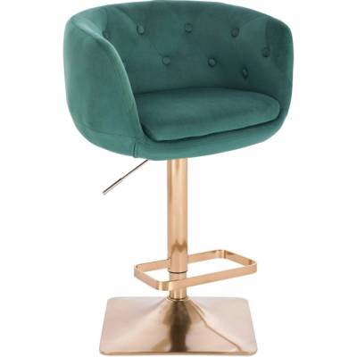 LuxuryForm Design Montana Velur na zlatej hranatej podstave zelená