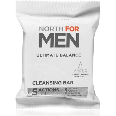 Oriflame North for Men Ultimate Balance почистващ твърд сапун 5 в 1 100 гр