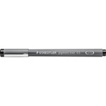 STAEDTLER black pigment liner, line width 0.5 mm, indelible pigment ink, long metal tip, long service life, 10 fineliners in a cardboard case, 308 05-9 (308 05-9 VE)