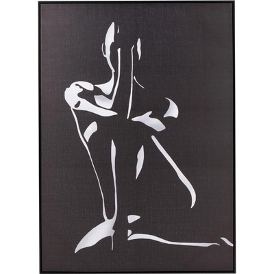 Černý obraz J-line Lorna 143 x 102 cm