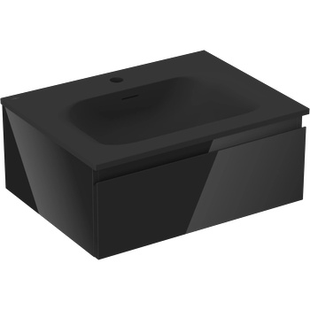 Mexen Orio шкаф за баня 60 см с мивка Vela, 1 чекмедже, черен гланц/черен мат - 91A10-06023-1-BF70-W23M71 (91A10-06023-1-BF70-W23M71)