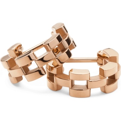 Daniel Wellington Moderní kruhové náušnice z pozlacené oceli 3-Link DW00400959