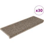 vidaXL Стелки за стълби вид сизал 30 бр 65x21x4 см тъмнобежови (3365890)