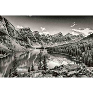 DIMEX ART Флизелинов фототапет езеро в скалистите планини 375 x 250 см