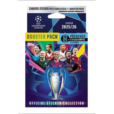 Topps УЕФА Шампионска лига 2025/2026 Стикери - Еко пакет