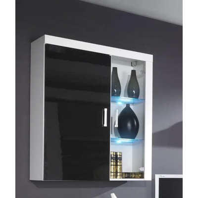 Cama meble Окачена витрина Cama SAMBA бял/черен гланц (SAMBA 4 BI/CZ)