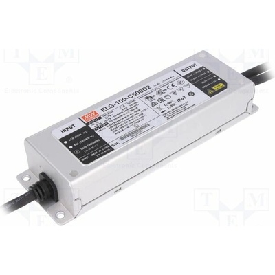 MEAN WELL ELG-100-C500D2 Napájecí zdroj: spínaný; LED; 100W; 100÷200VDC; 500mA; 100÷305VAC