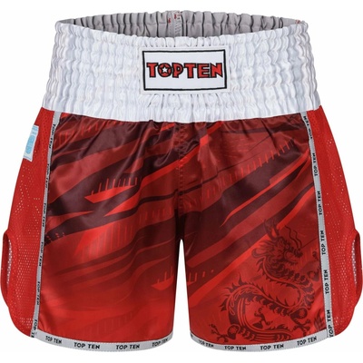 Top Ten trenky na kickbox “Legacy25” červená 18643-4