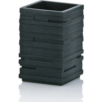 KELA Поставка за четки за зъби от полирезин KELA Posidon, черна (2168)