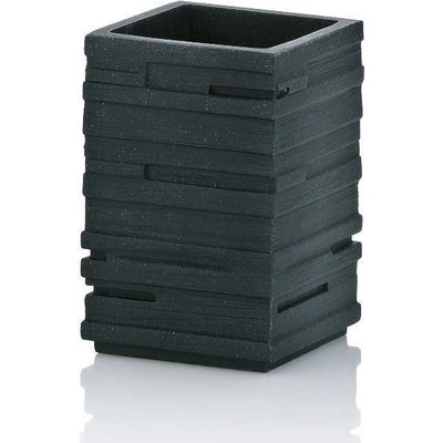 KELA Поставка за четки за зъби от полирезин KELA Posidon, черна (2168)