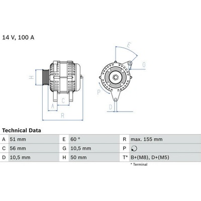 generátor BOSCH 0 986 041 330