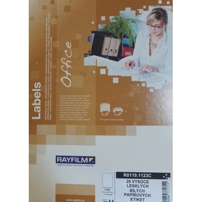 Rayfilm R0119.1123C samolepící A4 210x297mm bílé lesklé laser 20 listů – Zbozi.Blesk.cz