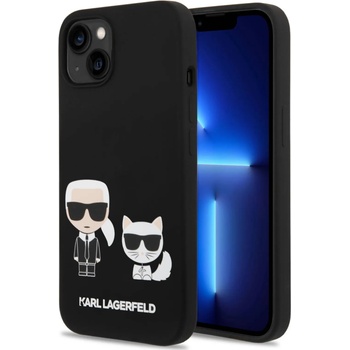 Image 1 of KARL LAGERFELD Гръб Karl Lagerfeld MagSafe Compatible Case Liquid Silicone Гръб Karl and Choupette iPhone 14 - Черен